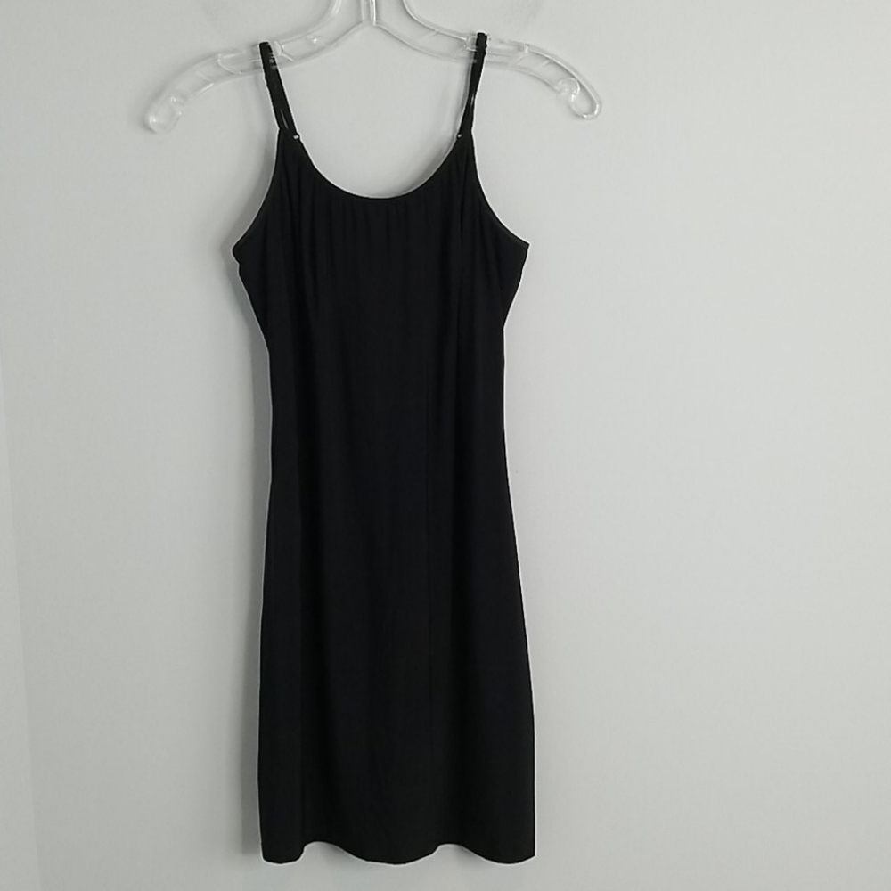 Vintage 1980's OLGA black slip chemise 36
